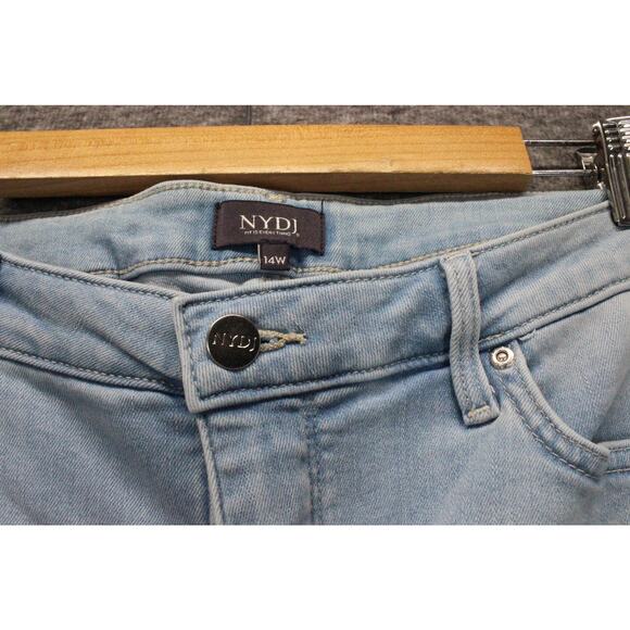 NYDJ Jeans Teresa Wide Leg Ankle light blue Naomi Size 14W - Picture 3 of 6